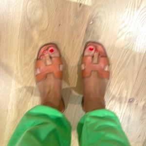 Hermes Oran Pink Sandal - Size 38